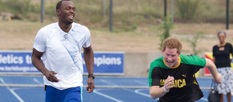 Usain Bolt y el Príncipe Harry