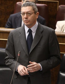 Alberto Ruiz Gallardón en el Congreso de los Diputados
