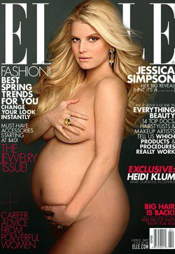 Jessica Simpson posa desnuda en la recta final de su embarazo