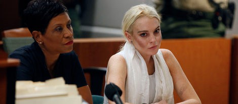 Lindsay Lohan en uno de los juicios
