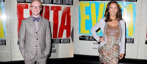 Jesse Tyler Ferguson y Vanessa Williams en el estreno de 'Evita' 