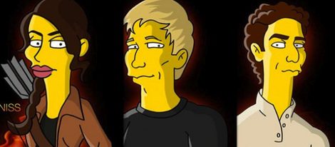 Los personajes de 'Los juegos del hambre', recreados como parte de la familia Simpson