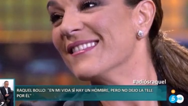 Raquel Bollo en su emotiva última entrevista en 'Sálvame Deluxe' / Foto: Telecinco.es