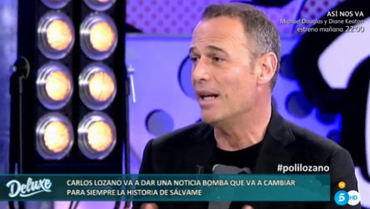 Carlos Lozano durante su intervención en 'Sálvame Deluxe' / Foto: Telecinco.es