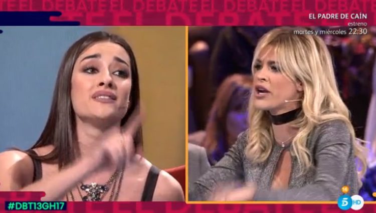 Adara e Ylenia en 'El Debate' de 'GH 17' / Imagen: telecinco.es