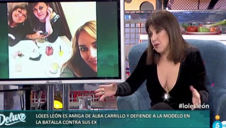 Loles León defiende a Alba Carrillo en 'Sálvame Deluxe'. Fuente: Telecinco.es