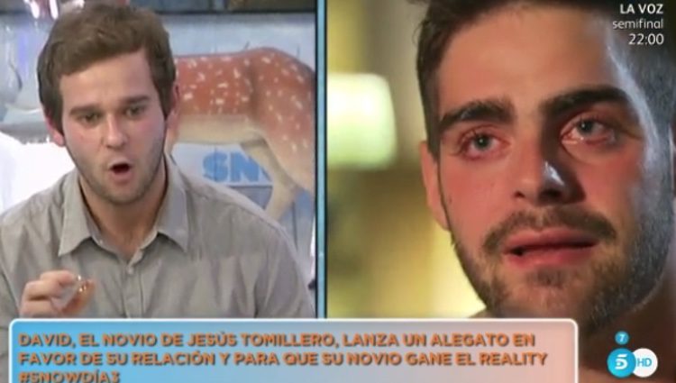 David pidiéndole matrimonio a Jesús Tomillero | Foto: Telecinco.es