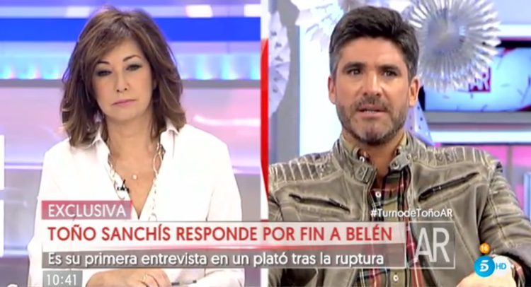 Toño Sanchís, entrevistado por Ana Rosa Quintana | Foto: Telecinco.es