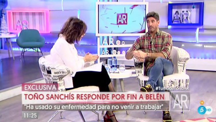 El pequeño rifirrafe de Ana Rosa Quintana y Toño Sanchís / Telecinco.es
