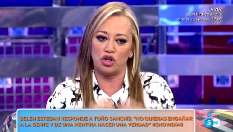 Belén Esteban no quiere hablar más de Toño Sanchís / Telecinco.es
