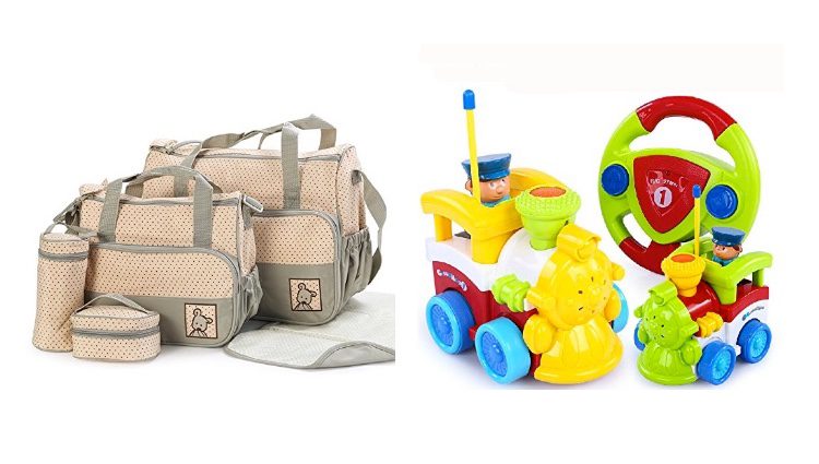 Set de bolsas y tren de juguete