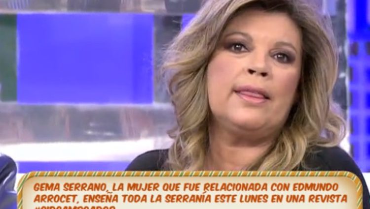 Terelu Campos, indignada/ telecinco.es