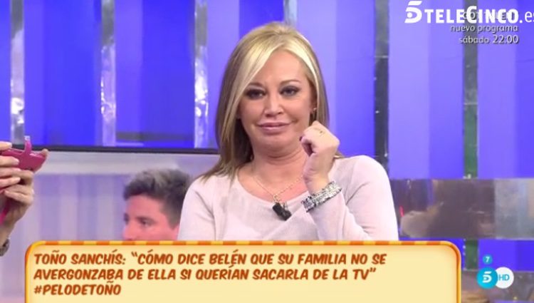 Belén Esteban respondiendo a Toño Sanchís / Telecinco.es