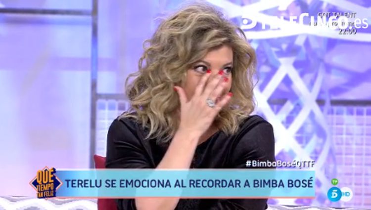 Terelu Campos se emociona al recordar a Bimba Bosé / Telecinco.es