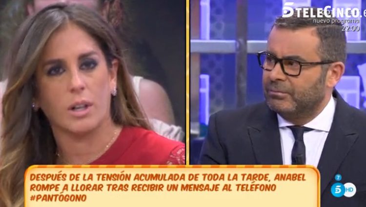 Anabel Pantoja muy dolida con Jorge Javier Vázquez / Telecinco.es
