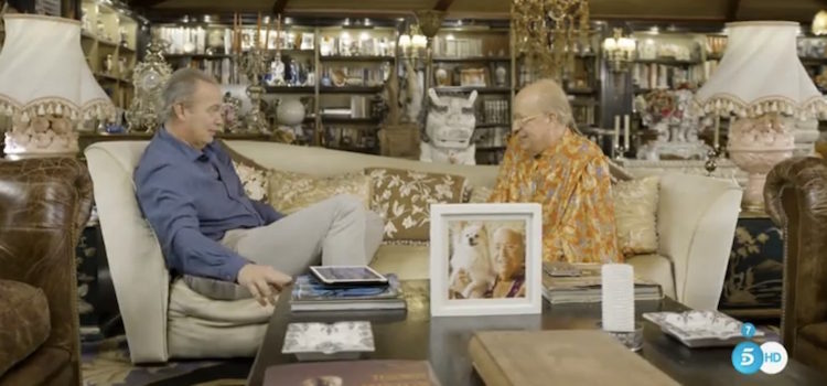 Bertín Osborne y Rappel en la entrevista del programa 'Mi casa es la tuya'/ F:Telecinco