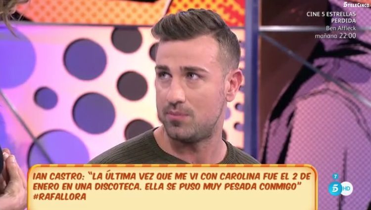 Rafa Mora defendiendo a su novia en 'Sálvame' / Foto: Telecinco.es 