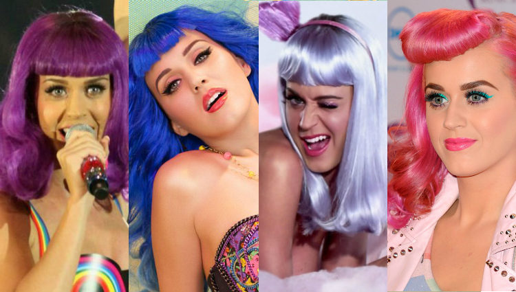 Katy Perry, apasionada de las pelucas y los colores llamativos