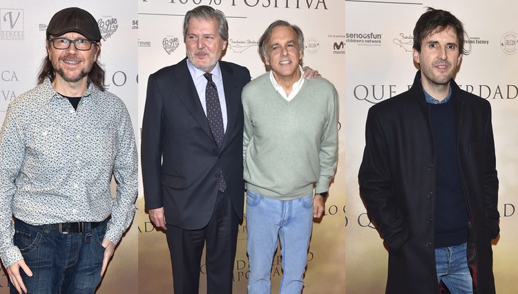 Santiago Segura, Íñigo Méndez de Vigo, Paco Arango y Julián López en la Premiere