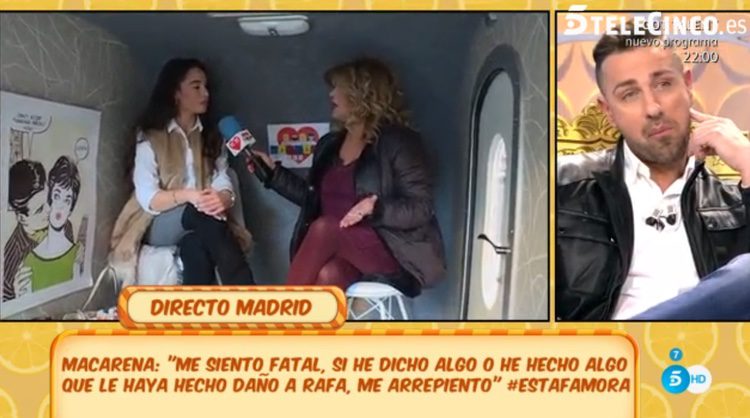 Rafa Mora escuchando las explicaciones de Macarena / Telecinco.es