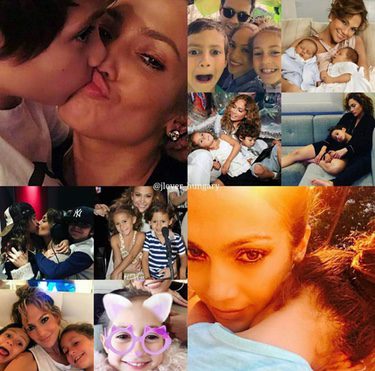 Collage creado por Jennifer Lopez para felicitar a sus hijos/ Fuente: Instagram Jennifer Lopez