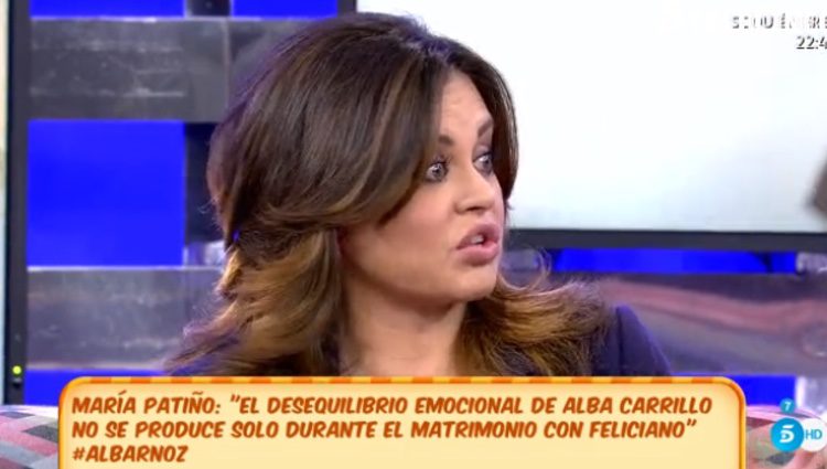 Teresa Bueyes habla del divorcio de Alba Carrillo y Feliciano López/ telecinco.es