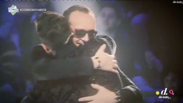 Risto Mejide y Jesús Vázquez se reencuentran en 'Got Talent' con un simpático abrazo / Foto: Telecinco.es 