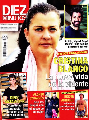 Cristina Blanco en la portada de Diez Minutos