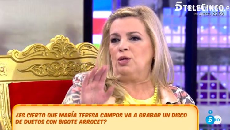 Carmen Borrego hablando del disco de su madre / Telecinco.es
