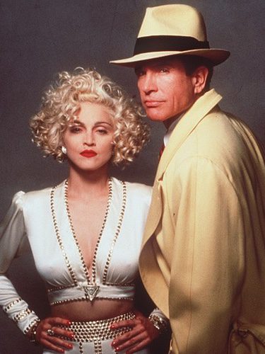 Warren Beatty y Madonna en el rodaje de una de sus películas