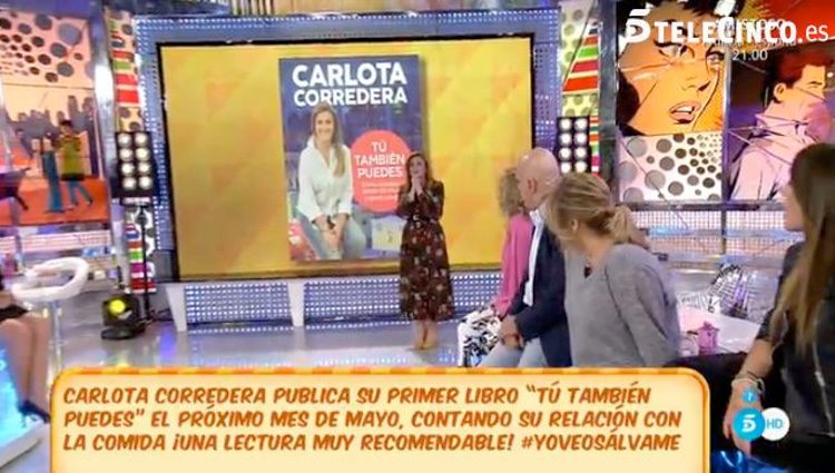 Carlota Corredera anunciando el lanzamiento de su libro / Telecinco.es