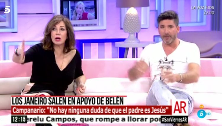 El rifirrafe de Ana Rosa Quintana y Toño Sanchís / Telecinco.es