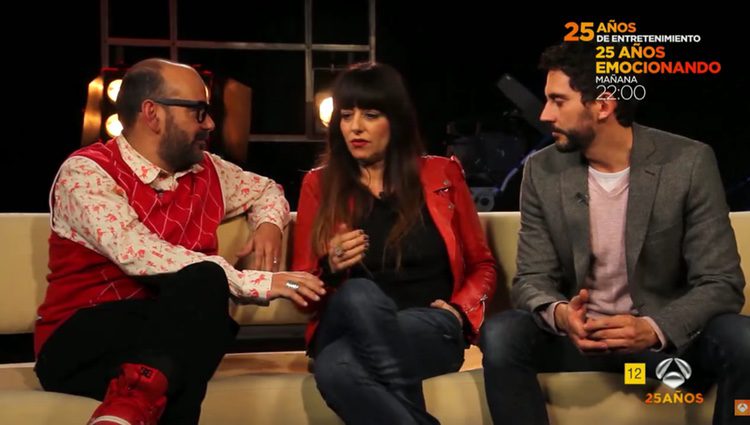 José Corbacho, Yolanda Ramos y Paco León recordando el programa que les ayudó en su salto a la fama / Foto: Antena3.com 