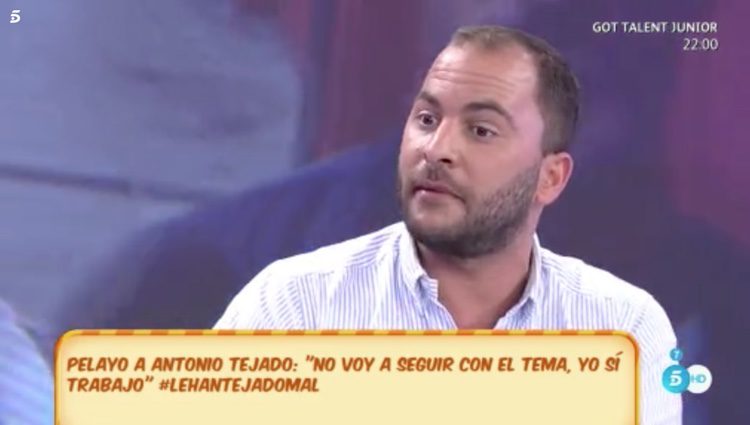 Antonio Tejado defendiéndose de las acusaciones del estilista de Mediaset / Foto:Telecinco.es 
