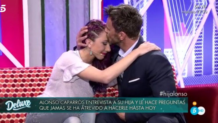 Alonso Caparrós y su hija Claudia muy emocionados / Telecinco.es