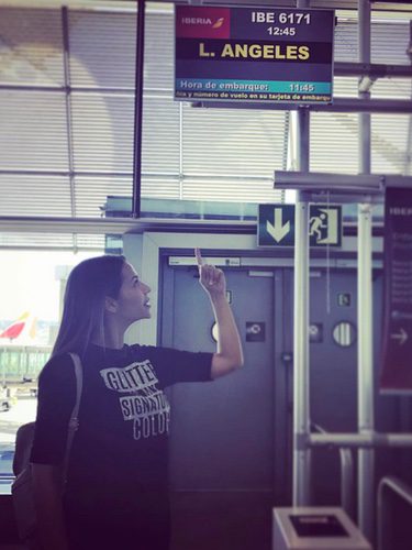 Tamara Gorro en el aeropuerto / Instagram