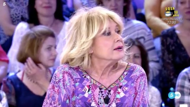 Mila Ximénez respondiendo a su compañera Carlota Corredera en 'Sálvame' / Foto: Telecinco.es 