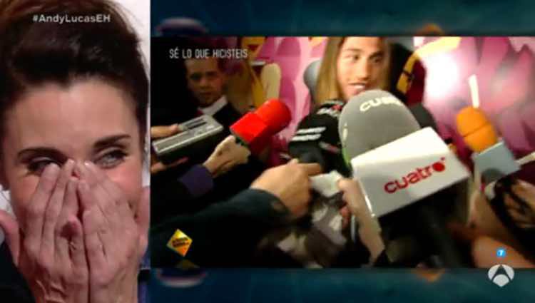 Pilar Rubio, avergonzada al ver el vídeo / Antena 3