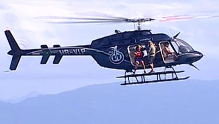 Leticia Sabater saltando al agua desde el helicóptero | telecinco.es