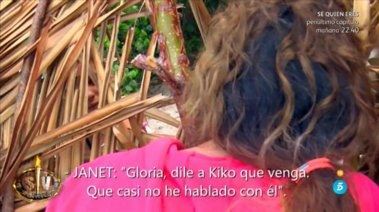 Janet le pide a Gloria que llame a Kiko para hablar con él | telecinco.es