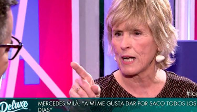 Mercedes Milá en su entrevista con Jorge Javier Vázquez en 'Sábado Deluxe' / Foto:Telecinco.es 