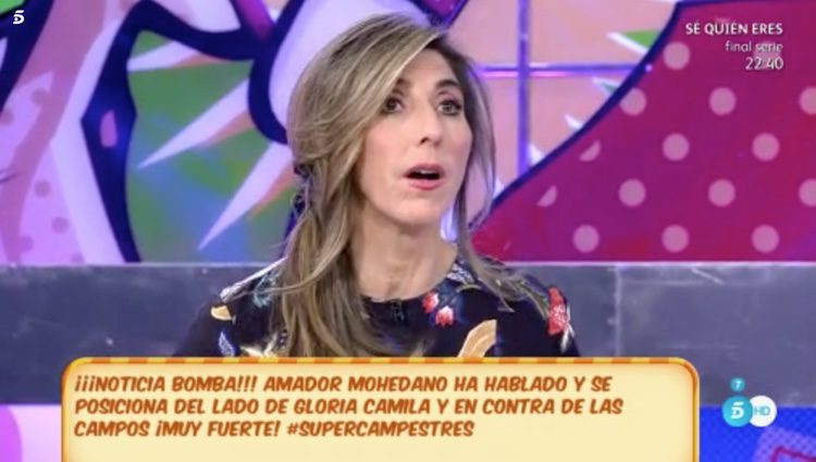 Paz Padilla anonadada ante la reacción de Belén Esteban / Foto:Telecinco.es 