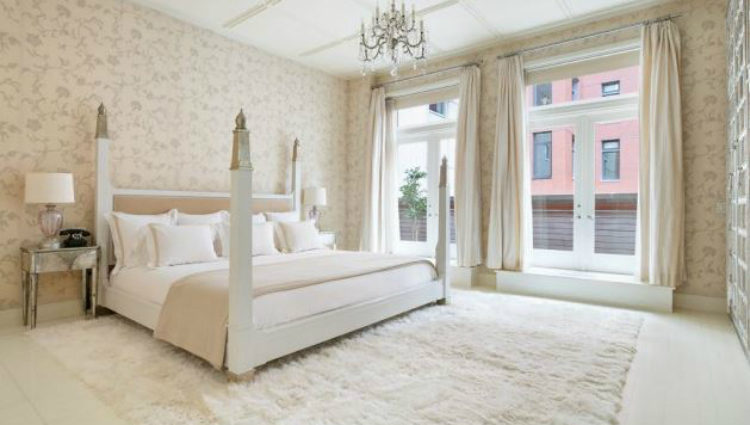 Dormitorio principal del lujoso ático de Gwyneth Paltro y Chris Martin en TriBeCa