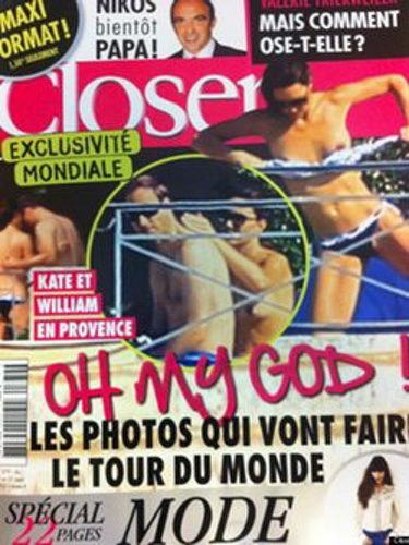 Kate Middleton en topless en la portada de Closer