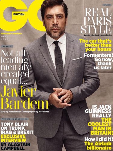 Javier Bardem en la portada de la edición británica de GQ