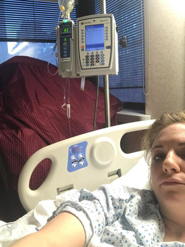 Lena Dunham en el hospital