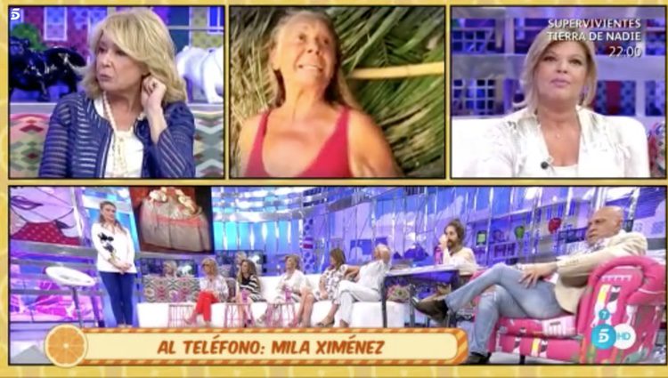 Mila Ximénez entrando por teléfono en 'Sálvame' / Foto: Telecinco.es 