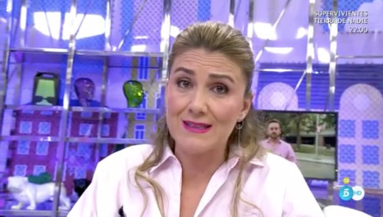 Carlota Corredera dirigiéndose a Kiko Hernández en 'Sálvame' / Foto: Telecinco.es 