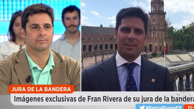 Fran Rivera en 'Espejo Público' hablando sobre su jura de bandera/ Fuente: Antena 3