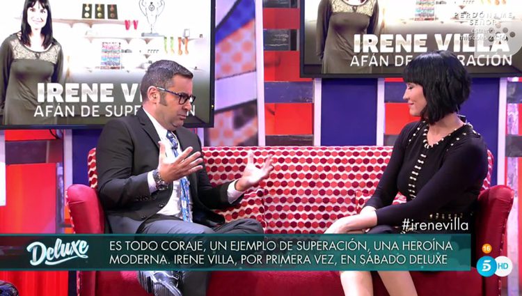Jorge Javier Vázquez hablando con Irene Villa/ Fuente: telecinco.es